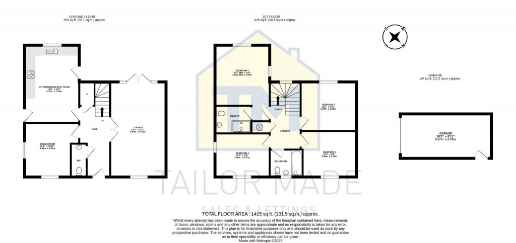 Floorplans For Lyons Drive, Allesley, Coventry